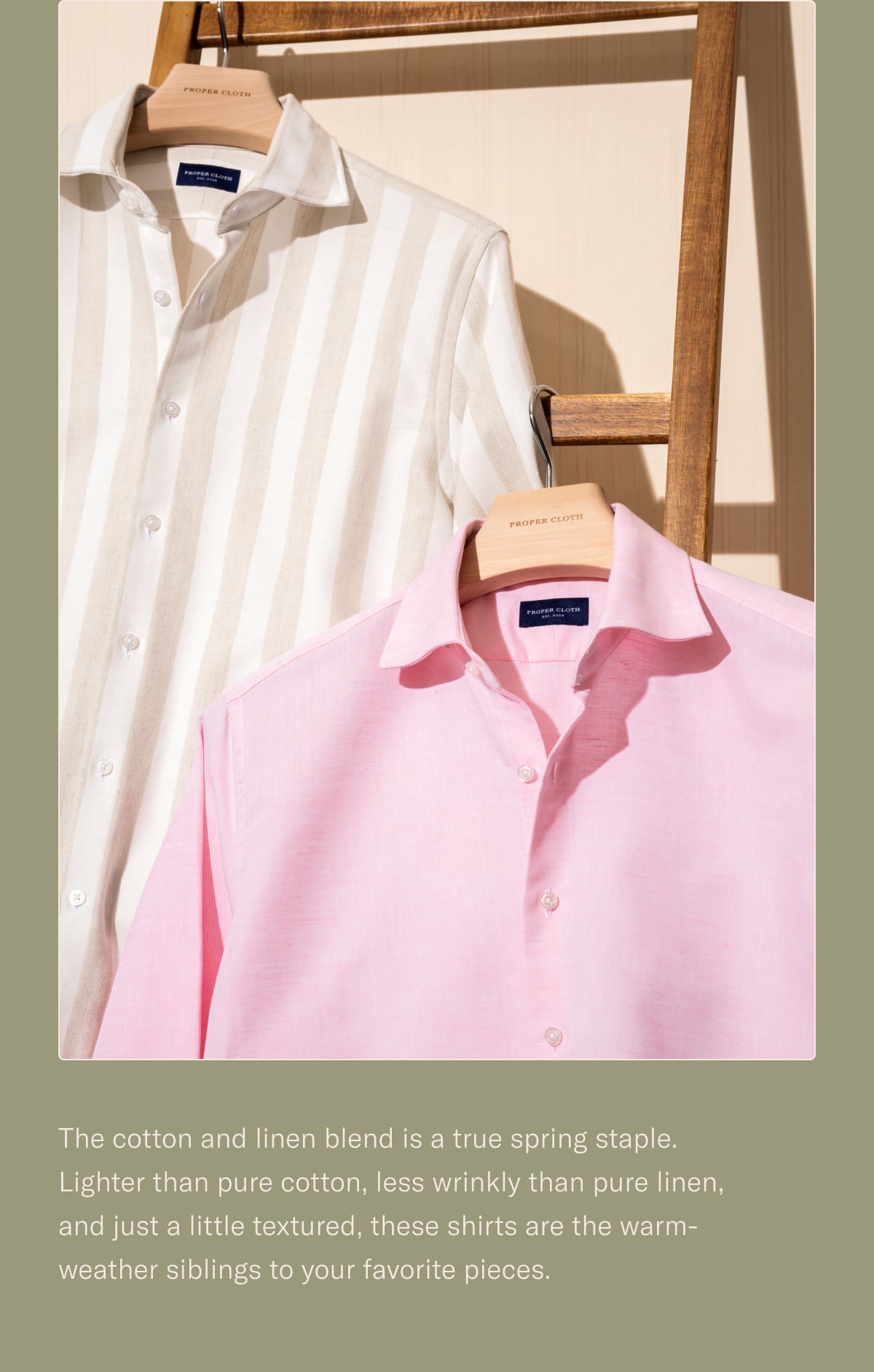 Spotlight Cotton & Linen Blend Shirts Proper Cloth