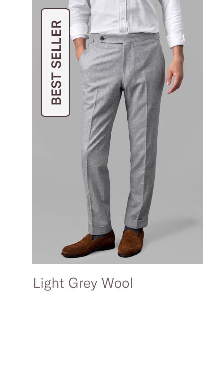 Allen Light Grey Flannel Dress Pant