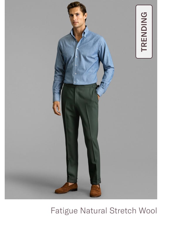 Allen Fatigue Natural Stretch Wool Fresco Dress Pant