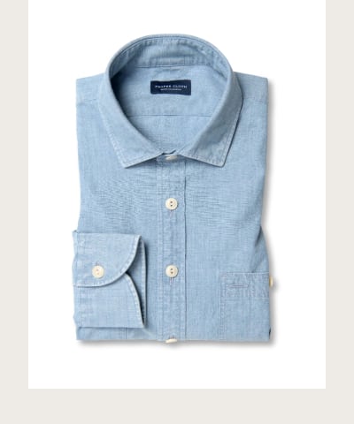 Light Wash Slub Indigo Chambray